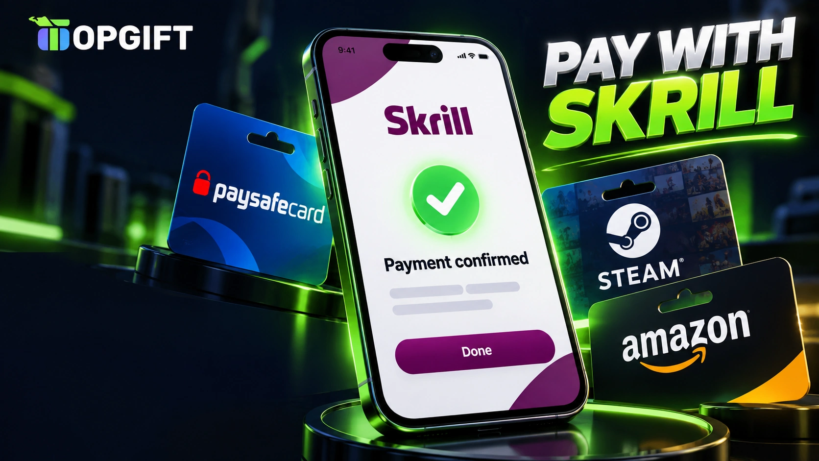Buying gift cards and Paysafecard with Skrill and Neteller