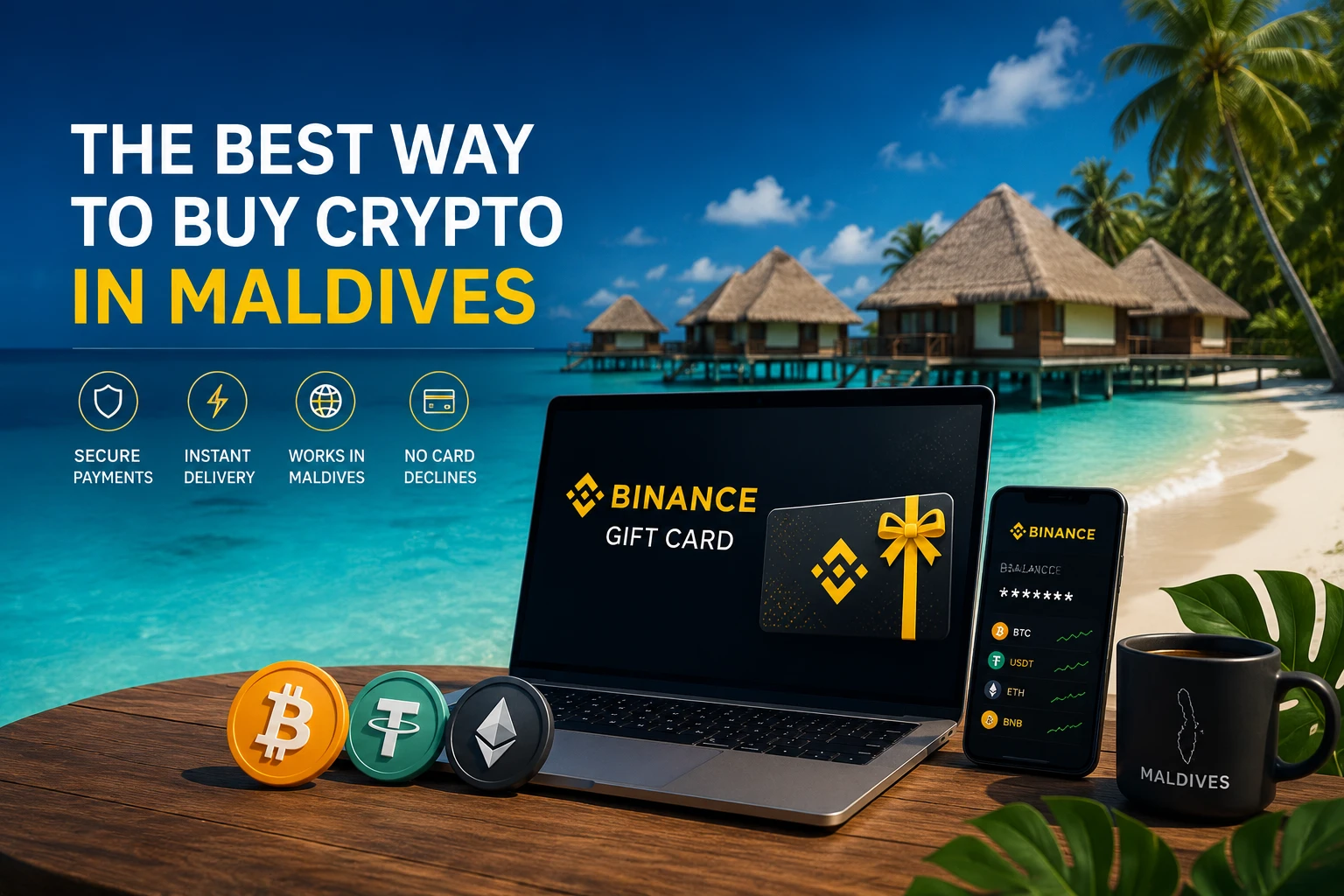 Best way to buy crypto in Maldives using Binance Gift Cards