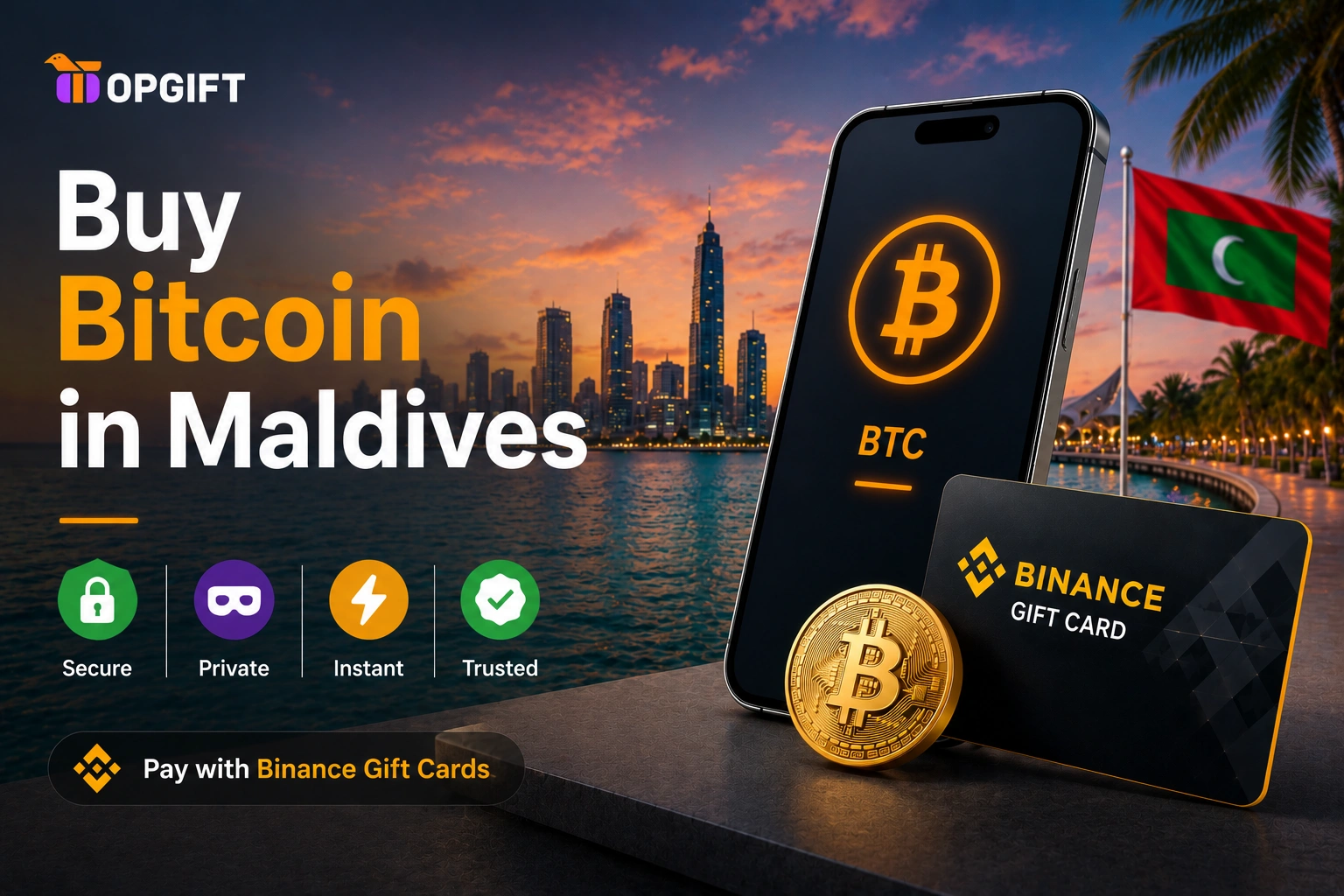 Buy Bitcoin in Maldives using Binance Gift Cards