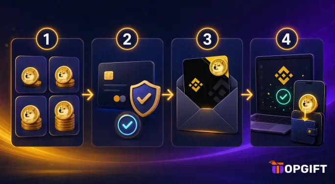 Steps to buy Dogecoin with a Binance Gift Card