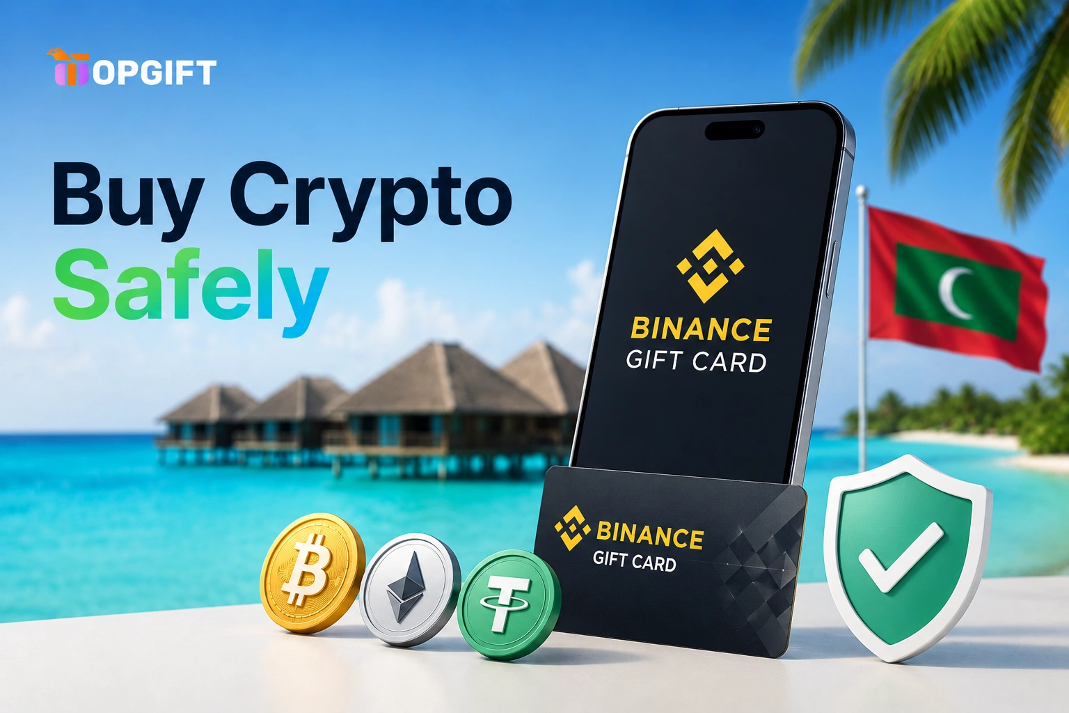 Safely buying crypto online in Maldives using Binance Gift Cards