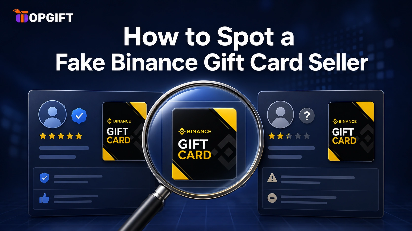 How to spot a fake Binance Gift Card seller