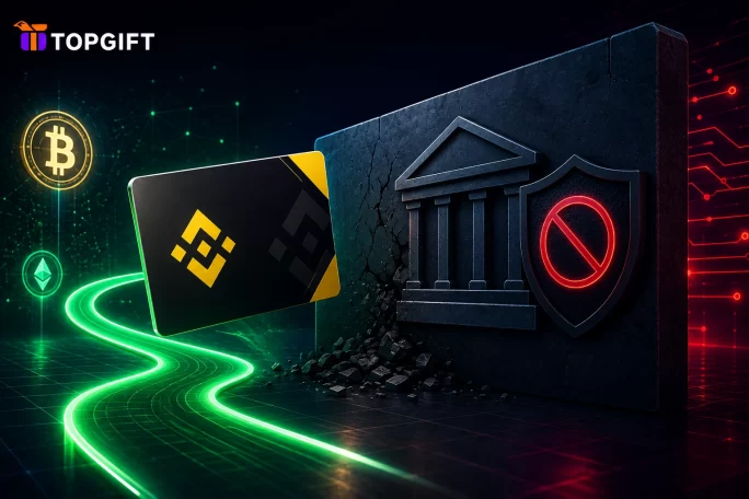 How a Binance Gift Card routes around the bank for crypto