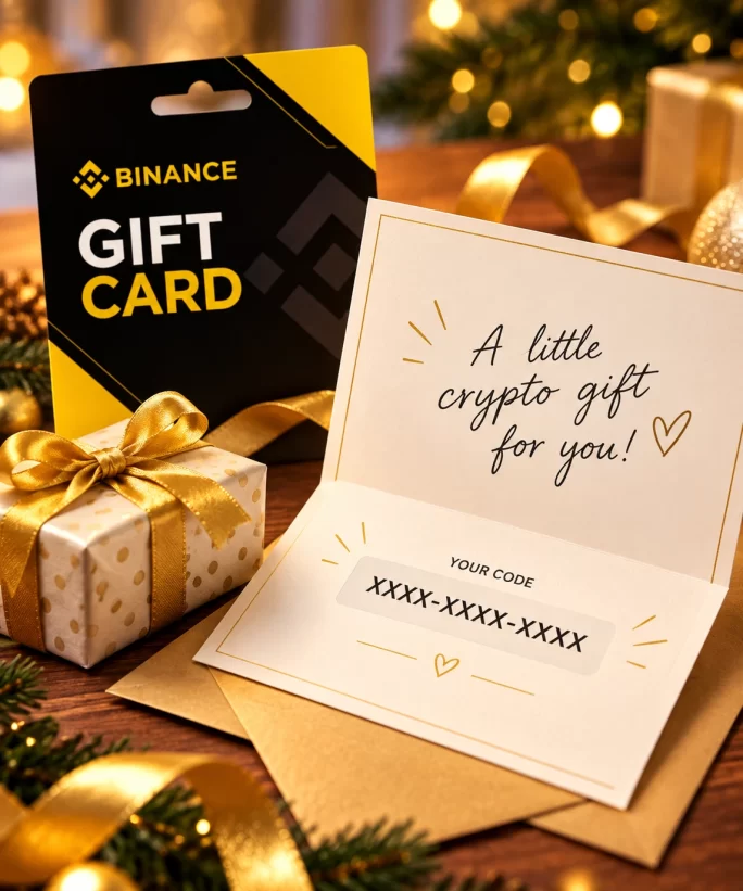 Writing the gift card code inside a card makes a crypto gift feel personal
