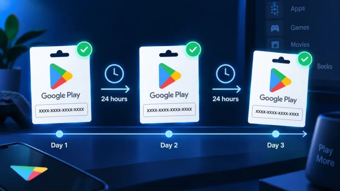 Redeeming gift card codes gradually instead of all at once