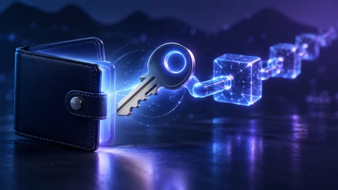 A crypto wallet holds a private key, not the coins themselves