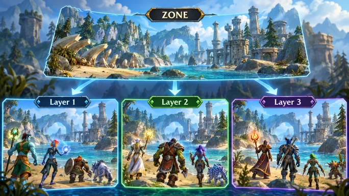 Layers split busy zones into separate copies during launch