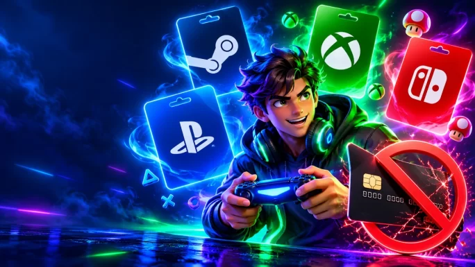Paying for games with gift cards instead of a credit card