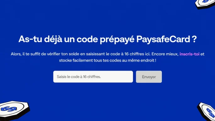Checking a Paysafecard PIN balance on paysafecard.com