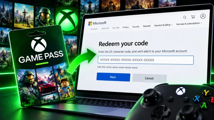 Redeeming an Xbox Game Pass code on redeem.microsoft.com