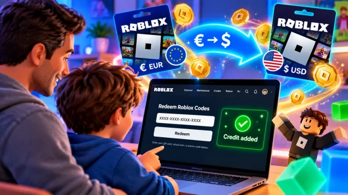 Redeeming a Roblox gift card on roblox.com